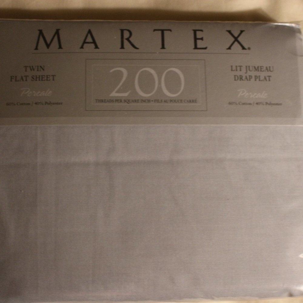 Martex Blue Twin Flat Sheet